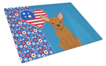 Load image into Gallery viewer, Red Chihuahua USA American Glass Cutting Boards – Durable, Decorative Kitchen Art Large