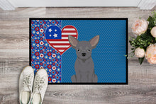 Load image into Gallery viewer, Blue Chihuahua USA American Doormat - 24x36 Decorative Floor Mat – Indoor/Outdoor Rug with Artistic Flair