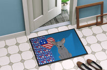 Load image into Gallery viewer, Blue Chihuahua USA American Doormat - 24x36 Decorative Floor Mat – Indoor/Outdoor Rug with Artistic Flair
