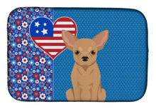 Load image into Gallery viewer, Gold Chihuahua USA American Dish Drying Mat – Absorbent, Artistic Kitchen Essentials