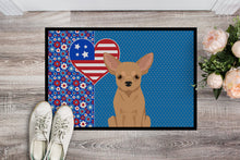 Load image into Gallery viewer, Gold Chihuahua USA American Doormat - 24x36 Decorative Floor Mat – Indoor/Outdoor Rug with Artistic Flair