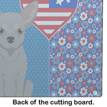 Load image into Gallery viewer, Silver Chihuahua USA American Glass Cutting Boards – Durable, Decorative Kitchen Art Large