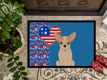 Load image into Gallery viewer, Fawn and White Chihuahua USA American Doormat - 24x36 Decorative Floor Mat – Indoor/Outdoor Rug with Artistic Flair