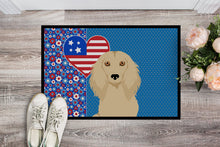 Load image into Gallery viewer, Longhair Cream Dachshund USA American Doormat - 24x36 Decorative Floor Mat – Indoor/Outdoor Rug with Artistic Flair