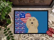 Load image into Gallery viewer, Longhair Cream Dachshund USA American Doormat - 24x36 Decorative Floor Mat – Indoor/Outdoor Rug with Artistic Flair