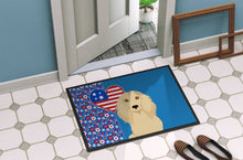 Load image into Gallery viewer, Longhair Cream Dachshund USA American Doormat - 24x36 Decorative Floor Mat – Indoor/Outdoor Rug with Artistic Flair