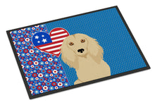 Load image into Gallery viewer, Longhair Cream Dachshund USA American Doormat - 24x36 Decorative Floor Mat – Indoor/Outdoor Rug with Artistic Flair