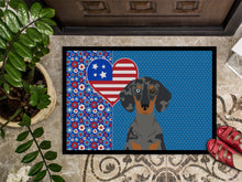 Load image into Gallery viewer, Black Dapple Dachshund USA American Doormat - 24x36 Decorative Floor Mat – Indoor/Outdoor Rug with Artistic Flair