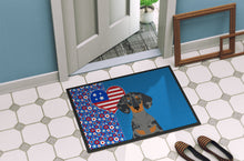 Load image into Gallery viewer, Black Dapple Dachshund USA American Doormat - 24x36 Decorative Floor Mat – Indoor/Outdoor Rug with Artistic Flair
