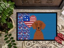 Load image into Gallery viewer, Red Dachshund USA American Doormat - 24x36 Decorative Floor Mat – Indoor/Outdoor Rug with Artistic Flair