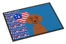 Load image into Gallery viewer, Red Dachshund USA American Doormat - 24x36 Decorative Floor Mat – Indoor/Outdoor Rug with Artistic Flair