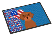 Load image into Gallery viewer, Wirehair Red Dachshund USA American Doormat - 24x36 Decorative Floor Mat – Indoor/Outdoor Rug with Artistic Flair
