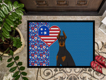 Load image into Gallery viewer, Black and Tan Doberman Pinscher USA American Doormat - 24x36 Decorative Floor Mat – Indoor/Outdoor Rug with Artistic Flair
