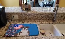 Load image into Gallery viewer, Brindle English Bulldog USA American Dish Drying Mat – Absorbent, Artistic Kitchen Essentials