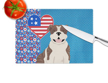 Load image into Gallery viewer, Brindle English Bulldog USA American Glass Cutting Boards – Durable, Decorative Kitchen Art Large