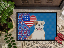 Load image into Gallery viewer, Piebald English Bulldog USA American Doormat - 24x36 Decorative Floor Mat – Indoor/Outdoor Rug with Artistic Flair