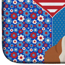 Load image into Gallery viewer, Red English Bulldog USA American Dish Drying Mat – Absorbent, Artistic Kitchen Essentials