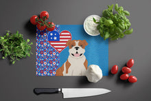 Load image into Gallery viewer, Red English Bulldog USA American Glass Cutting Boards – Durable, Decorative Kitchen Art Large