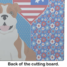 Load image into Gallery viewer, Red English Bulldog USA American Glass Cutting Boards – Durable, Decorative Kitchen Art Large