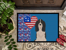 Load image into Gallery viewer, Black English Springer Spaniel USA American Doormat - 24x36 Decorative Floor Mat – Indoor/Outdoor Rug with Artistic Flair