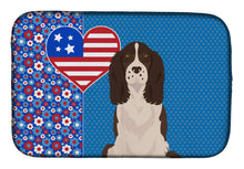 Load image into Gallery viewer, Liver English Springer Spaniel USA American Dish Drying Mat – Absorbent, Artistic Kitchen Essentials