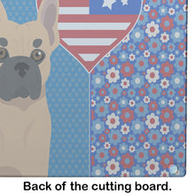 Load image into Gallery viewer, Fawn French Bulldog USA American Glass Cutting Boards – Durable, Decorative Kitchen Art Large
