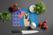 Load image into Gallery viewer, Black and Silver German Shepherd USA American Glass Cutting Boards – Durable, Decorative Kitchen Art Large