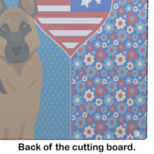 Load image into Gallery viewer, Black and Tan German Shepherd USA American Glass Cutting Boards – Durable, Decorative Kitchen Art Large