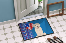 Load image into Gallery viewer, Cream Golden Retriever USA American Doormat - 24x36 Decorative Floor Mat – Indoor/Outdoor Rug with Artistic Flair
