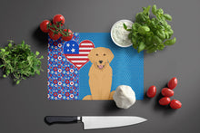 Load image into Gallery viewer, Gold Golden Retriever USA American Glass Cutting Boards – Durable, Decorative Kitchen Art Large