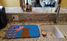 Load image into Gallery viewer, Mahogany Golden Retriever USA American Dish Drying Mat – Absorbent, Artistic Kitchen Essentials