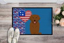Load image into Gallery viewer, Mahogany Golden Retriever USA American Doormat - 24x36 Decorative Floor Mat – Indoor/Outdoor Rug with Artistic Flair
