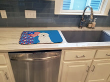 Load image into Gallery viewer, Great Pyrenees USA American Dish Drying Mat – Absorbent, Artistic Kitchen Essentials