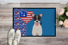 Load image into Gallery viewer, Black White Smooth Jack Russell Terrier USA American Doormat - 24x36 Decorative Floor Mat – Indoor/Outdoor Rug with Artistic Flair