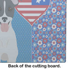 Load image into Gallery viewer, Black White Smooth Jack Russell Terrier USA American Glass Cutting Boards – Durable, Decorative Kitchen Art Large