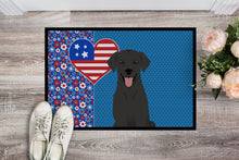 Load image into Gallery viewer, Black Labrador Retriever USA American Doormat - 24x36 Decorative Floor Mat – Indoor/Outdoor Rug with Artistic Flair