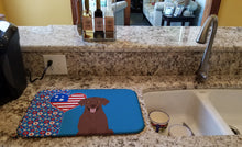 Load image into Gallery viewer, Chocolate Labrador Retriever USA American Dish Drying Mat – Absorbent, Artistic Kitchen Essentials