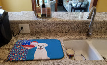 Load image into Gallery viewer, White Cream Labrador Retriever USA American Dish Drying Mat – Absorbent, Artistic Kitchen Essentials