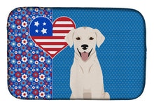 Load image into Gallery viewer, White Cream Labrador Retriever USA American Dish Drying Mat – Absorbent, Artistic Kitchen Essentials