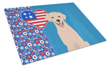 Load image into Gallery viewer, Yellow Labrador Retriever USA American Glass Cutting Boards – Durable, Decorative Kitchen Art Large