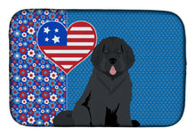 Load image into Gallery viewer, Black Newfoundland USA American Dish Drying Mat – Absorbent, Artistic Kitchen Essentials
