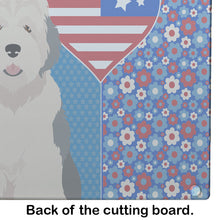 Load image into Gallery viewer, Old English Sheepdog USA American Glass Cutting Boards – Durable, Decorative Kitchen Art Large