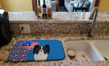 Load image into Gallery viewer, Black and White Papillon USA American Dish Drying Mat – Absorbent, Artistic Kitchen Essentials
