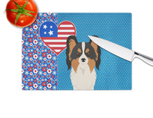 Load image into Gallery viewer, Tricolor Papillon USA American Glass Cutting Boards – Durable, Decorative Kitchen Art Large