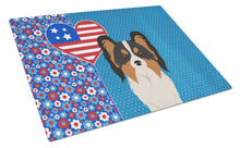 Load image into Gallery viewer, Tricolor Papillon USA American Glass Cutting Boards – Durable, Decorative Kitchen Art Large