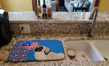 Load image into Gallery viewer, Cream Pekingese USA American Dish Drying Mat – Absorbent, Artistic Kitchen Essentials