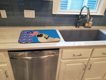 Load image into Gallery viewer, Cream Pekingese USA American Dish Drying Mat – Absorbent, Artistic Kitchen Essentials