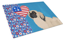 Load image into Gallery viewer, Cream Pekingese USA American Glass Cutting Boards – Durable, Decorative Kitchen Art Large