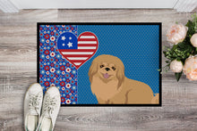 Load image into Gallery viewer, Gold Pekingese USA American Doormat - 24x36 Decorative Floor Mat – Indoor/Outdoor Rug with Artistic Flair