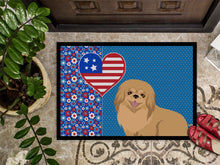 Load image into Gallery viewer, Gold Pekingese USA American Doormat - 24x36 Decorative Floor Mat – Indoor/Outdoor Rug with Artistic Flair
